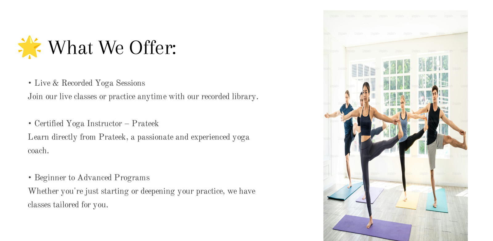 online yoga classes